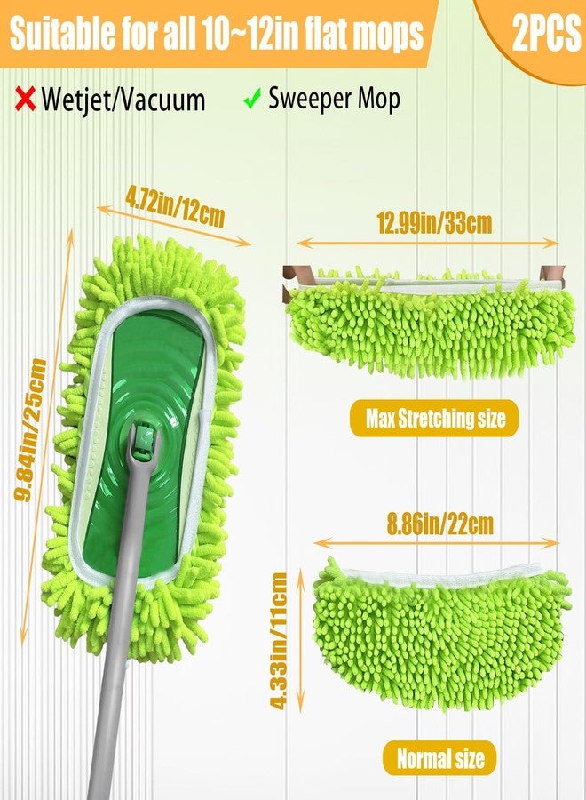 SureOBliss 2PCS Reusable Dry Sweeping Cloths Compatible with Swiffer Sweeper Mop,Reusable Microfiber Mop Pads for Swiffer,Replacement Wet Mopping Pad Refills & Washable Dry Sweeping Cloths for Floor Cleaning - Image 3